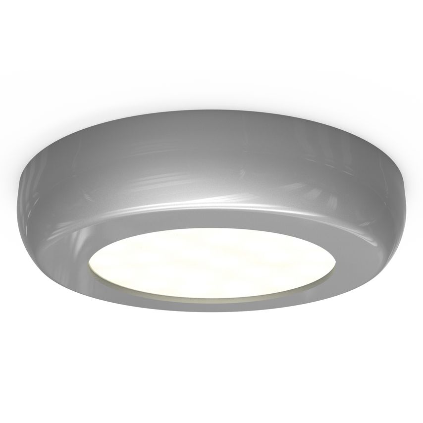 Circle Cabinet Mains Powered 132 Lumens Led Light - Silver