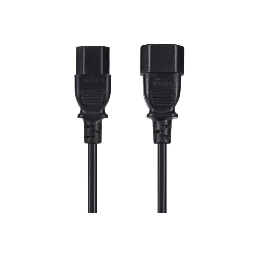 Maplin Power Lead Iec C14 Male Plug To C13 Female Extension Lead 2m - Black