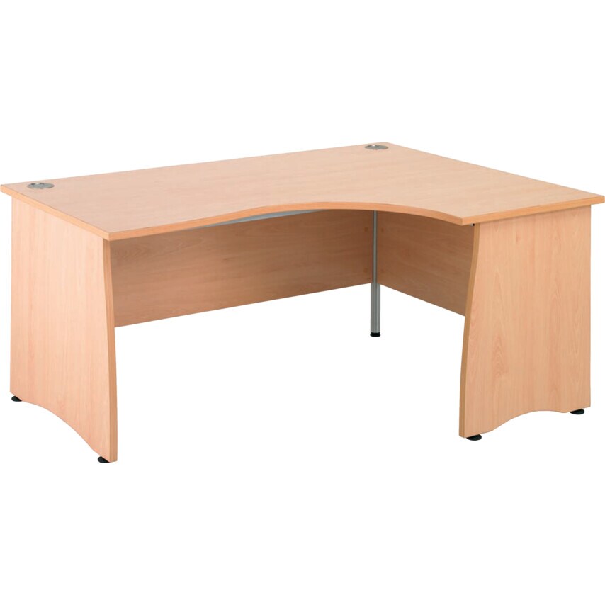 Atmosphere 1600mm LH Panel End Crescent Desk Beech
