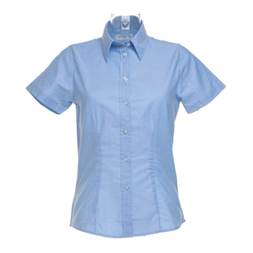 Kustom Kit KK360 S/S L/Blue Ladies Oxford Shirt (S-22)