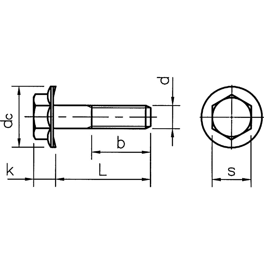 Qualfast M10x35 Hex Head Set Screw Serrated Flange A2 (GR-70)- you get 100