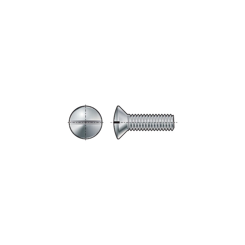 Qualfast M2x8 Slotted Rsd Csk Screw A2- you get 1000