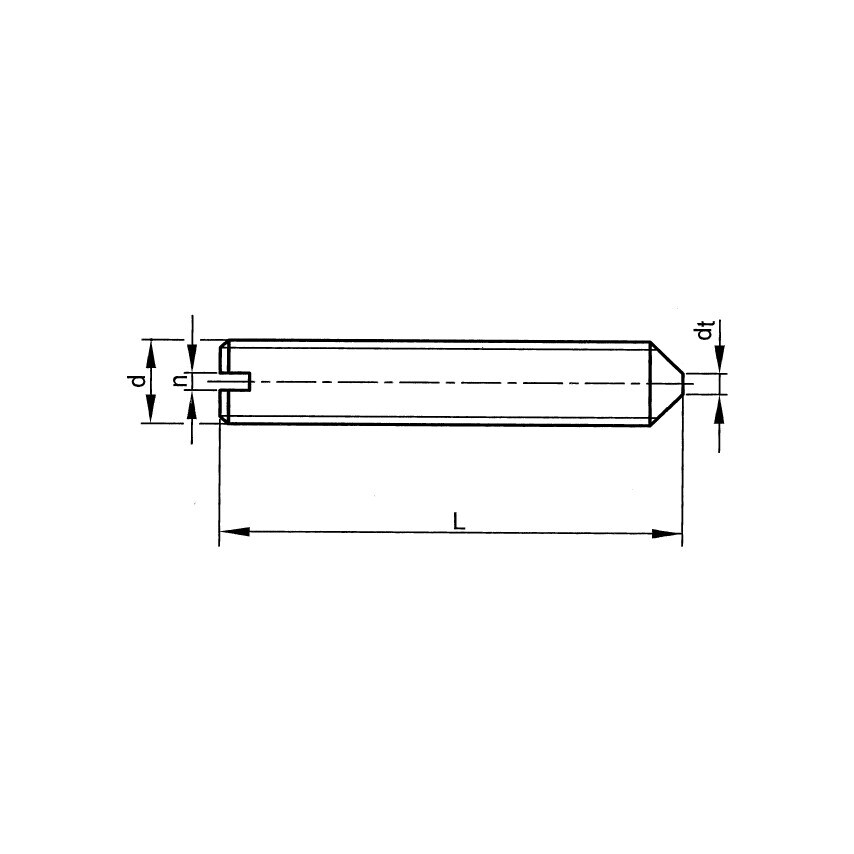 Qualfast M12x25 Slotted Set Screw Cone Point A4- you get 50