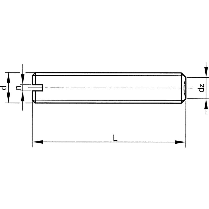 Qualfast M6x6 Slotted Set Screw Cup Point A1/A2- you get 100