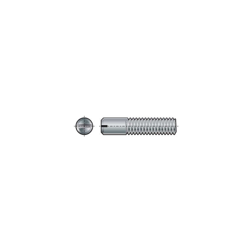 200x Qualfast M4x12 Slotted Set Screw DIN427A2