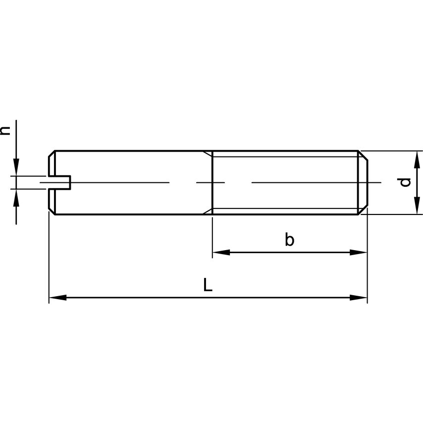 Qualfast M4x35 Slotted Set Screw DIN427A2- you get 200