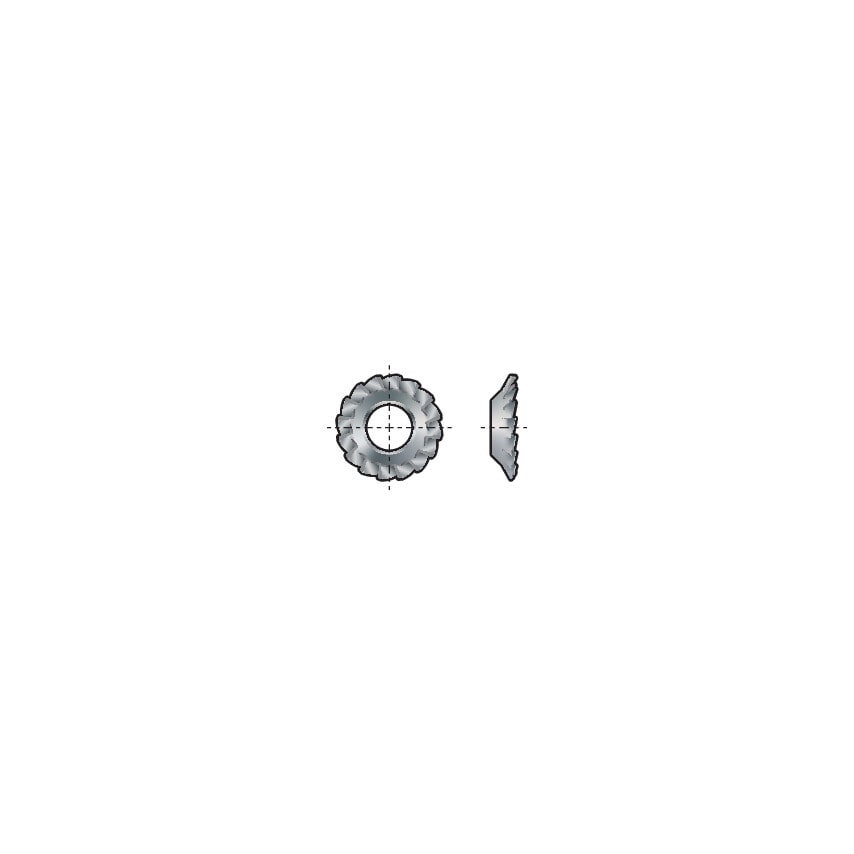 Qualfast M3 C/Sunk External Serrated Lock Washer - A2 Stainless St- you get 1000