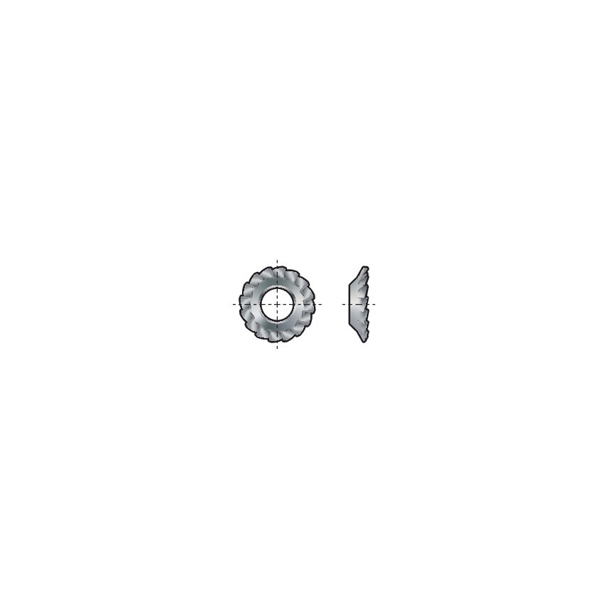 Qualfast M10 C/Sunk External Serrated Lock Washer - A2 Stainless St- you get 500