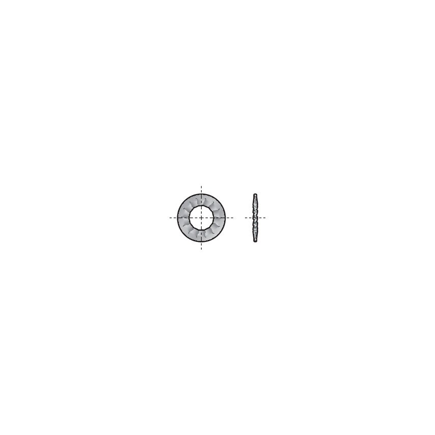 Qualfast 1/2 Internal Serrated Lock Washer - Aisi 410 St/St Asme B18- you get 10