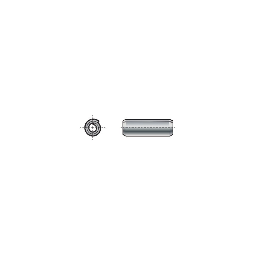 Qualfast 5x10mm Coiled Straight Pin Spring-Type A2 (Spiral Pin)- you get 500