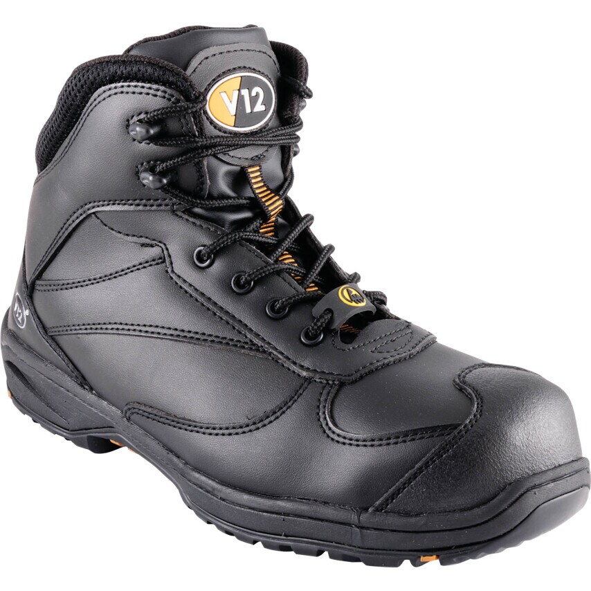 V12 Footwear Women's Black Hiker Boots, Size 5