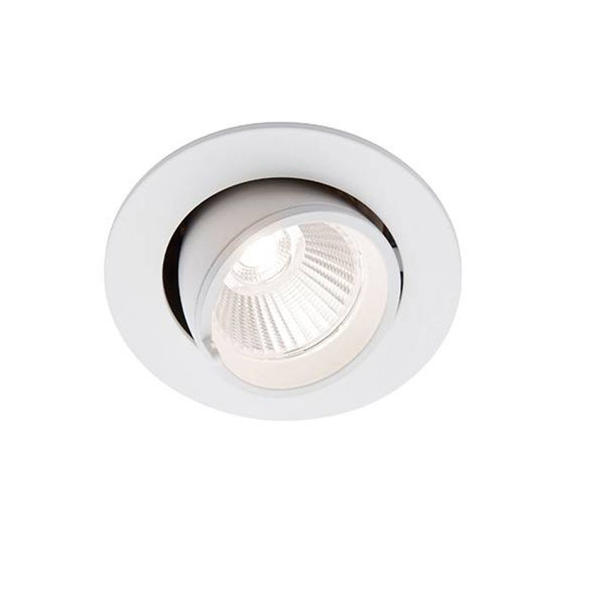 Saxby Axial Integrated Led Recessed Light Matt White, Glass - 78537