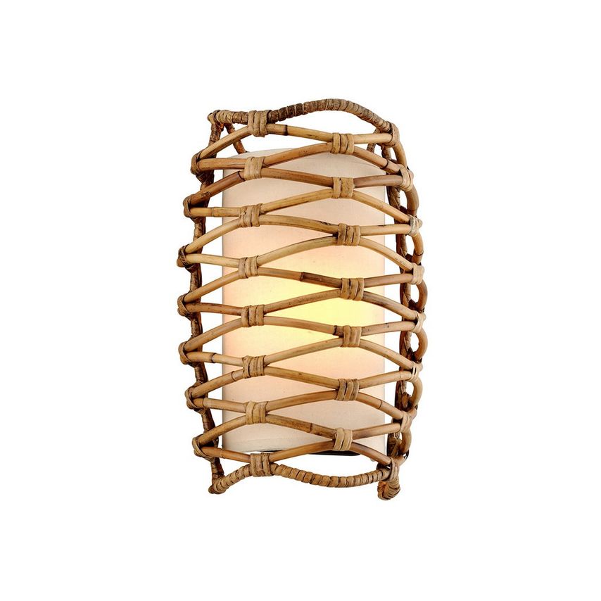 Hudson Valley Balboa 1 Light Wall Sconce Natural Rattan