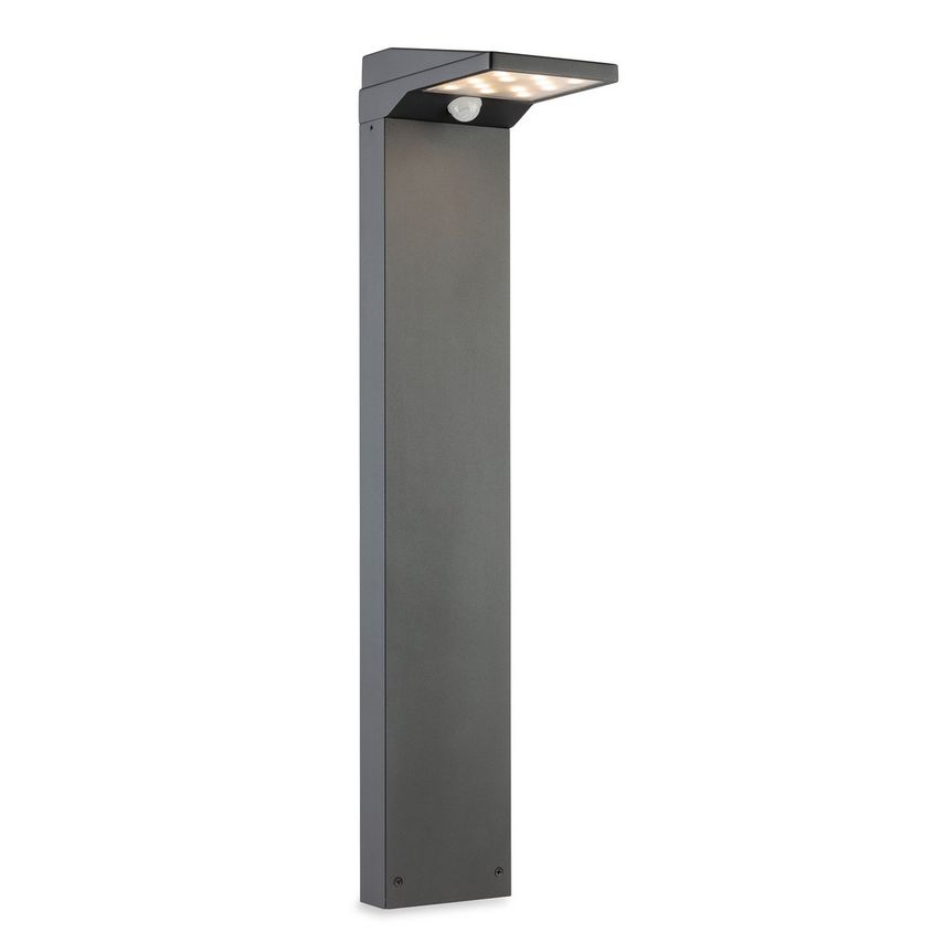 Cyrus Led Solar Post with Pir Graphite IP54