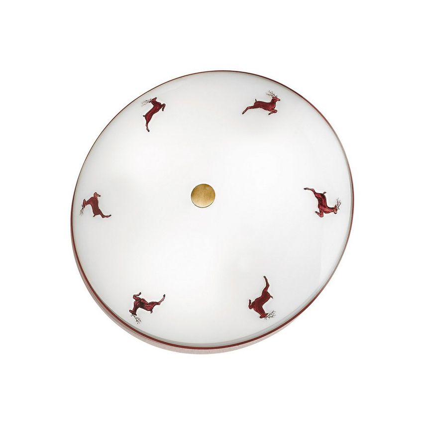 Kolarz Lighting Nonna Cottage Style Glass Patterned Flush Ceiling Lamp, 3x E27