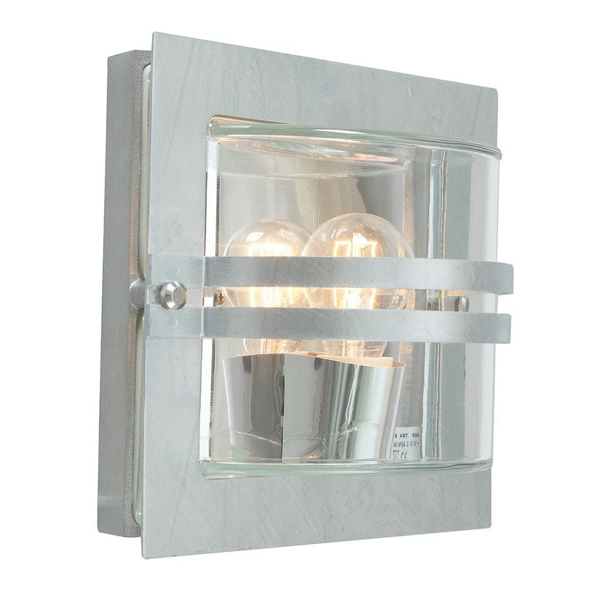 Elstead Lighting Bern 1 Light Outdoor Wall Light Galvanised IP65, E27