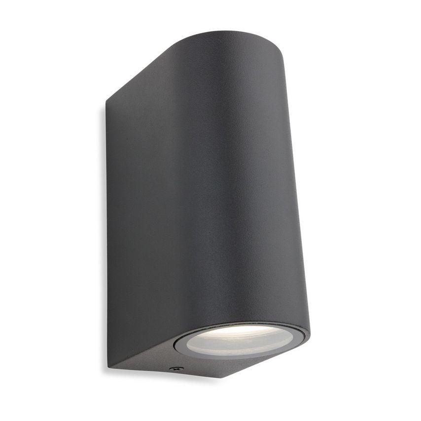 Firstlight Scenic 2 Light Up Down Wall Light Gun Metal IP44, GU10