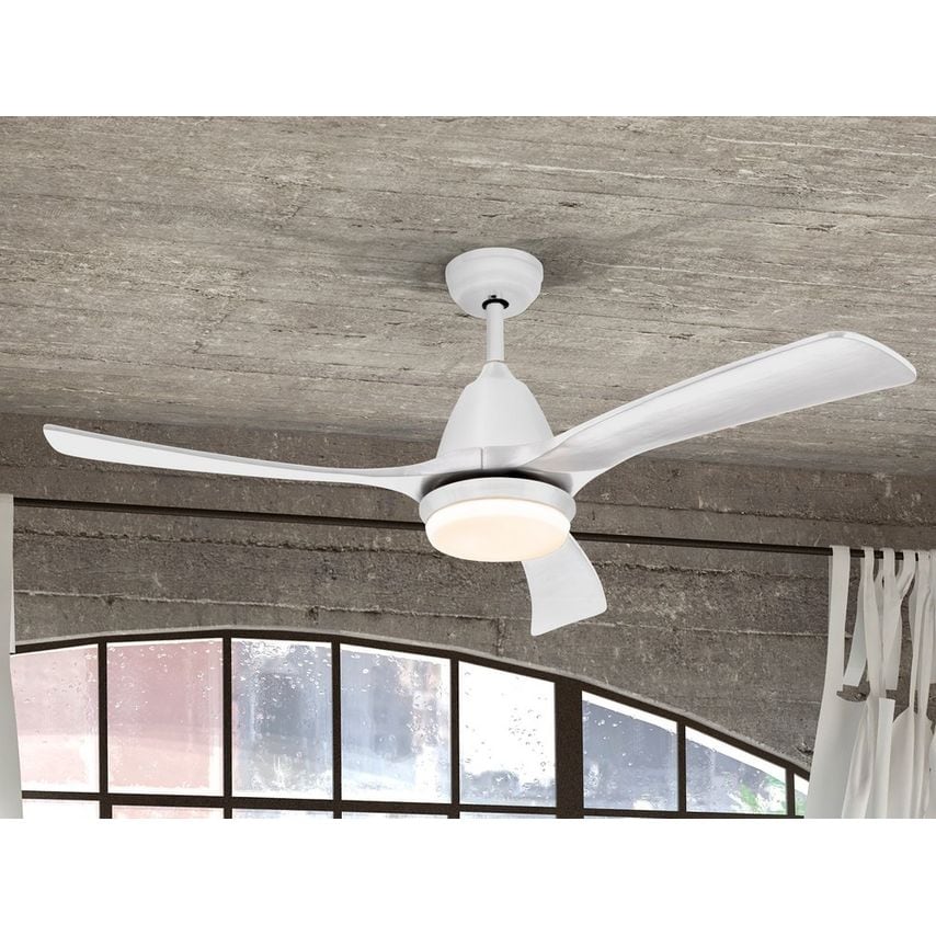 Schuller Aspas 6 Speed Ultra Quiet Ceiling Fan White with Led Light, Remote Cont