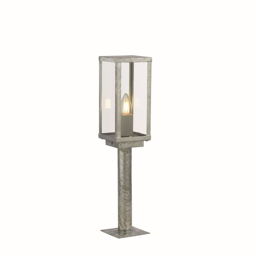 Box II Outdoor Post, Silver & Clear Glass, IP44