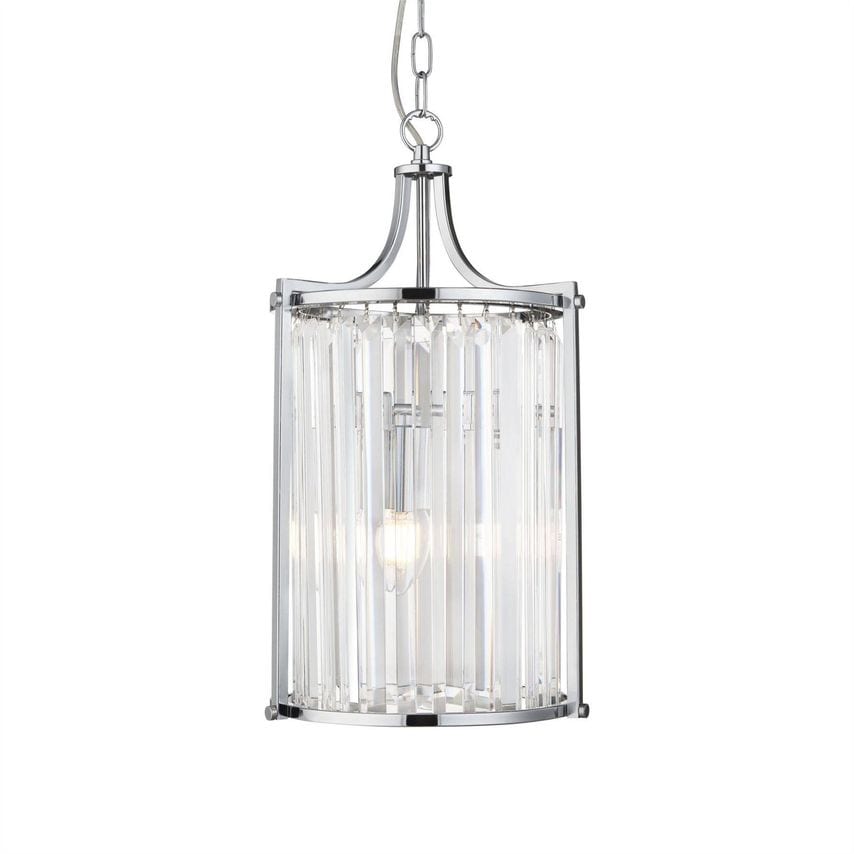 Searchlight Lighting Victoria 2 Light Pendant Chrome, with Glass, E14