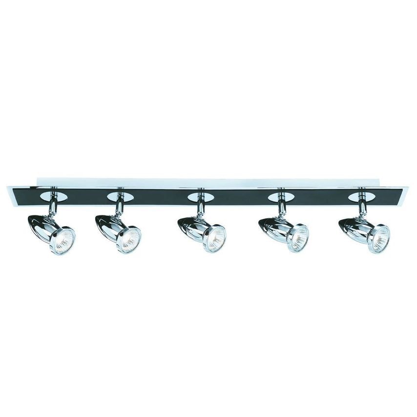 Searchlight Lighting Comet 5 Light Adjustable Ceiling Spotlight Bar Chrome, Matt