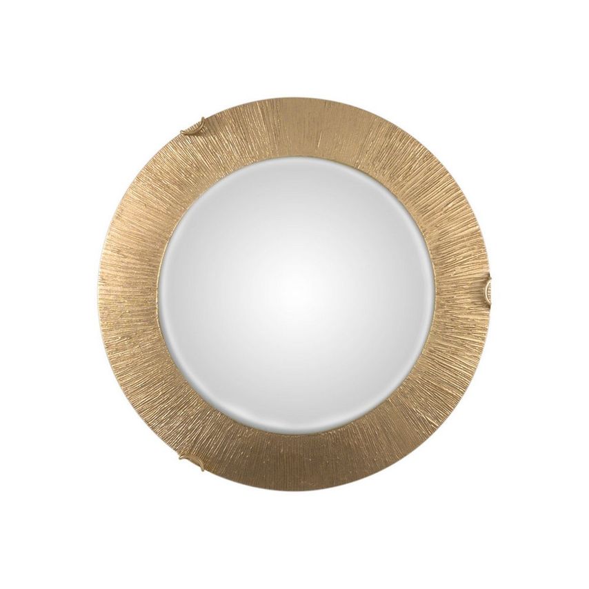 Kolarz Lighting Moon Lifestyle Glass Simple Flush Ceiling Light Gold - Sun Gold