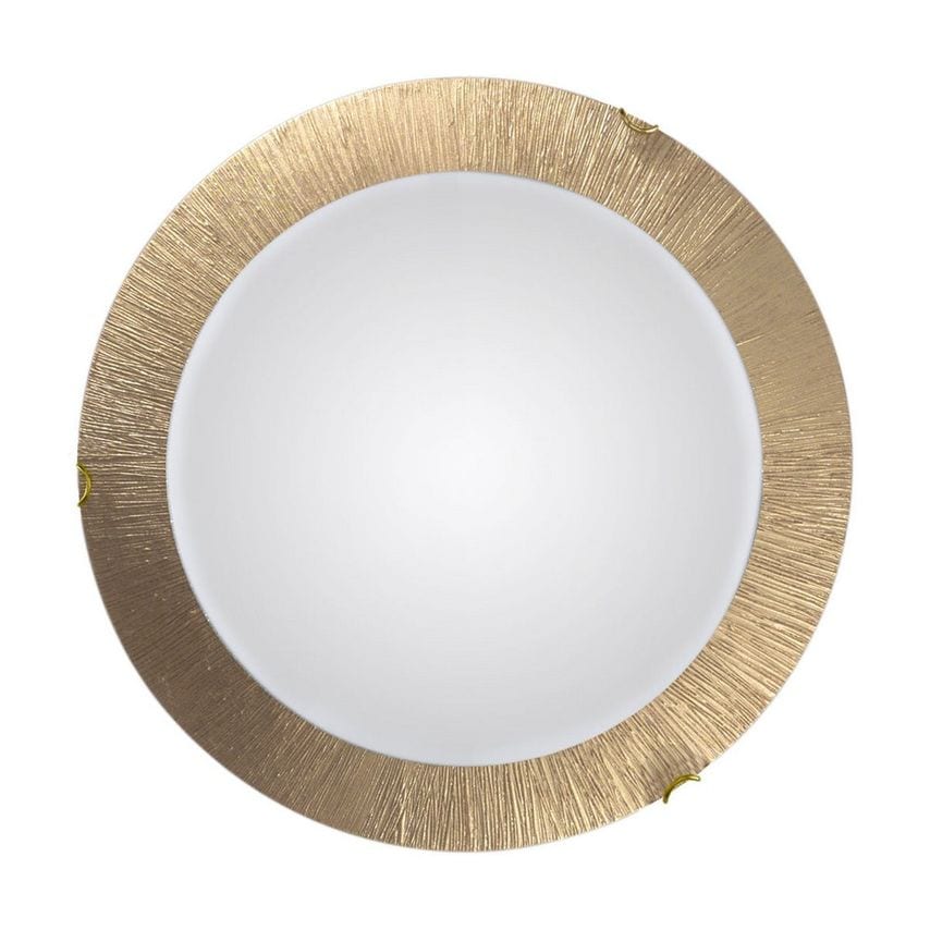 Kolarz Lighting Moon Lifestyle Glass Simple Flush Ceiling Light Gold - Sun Gold
