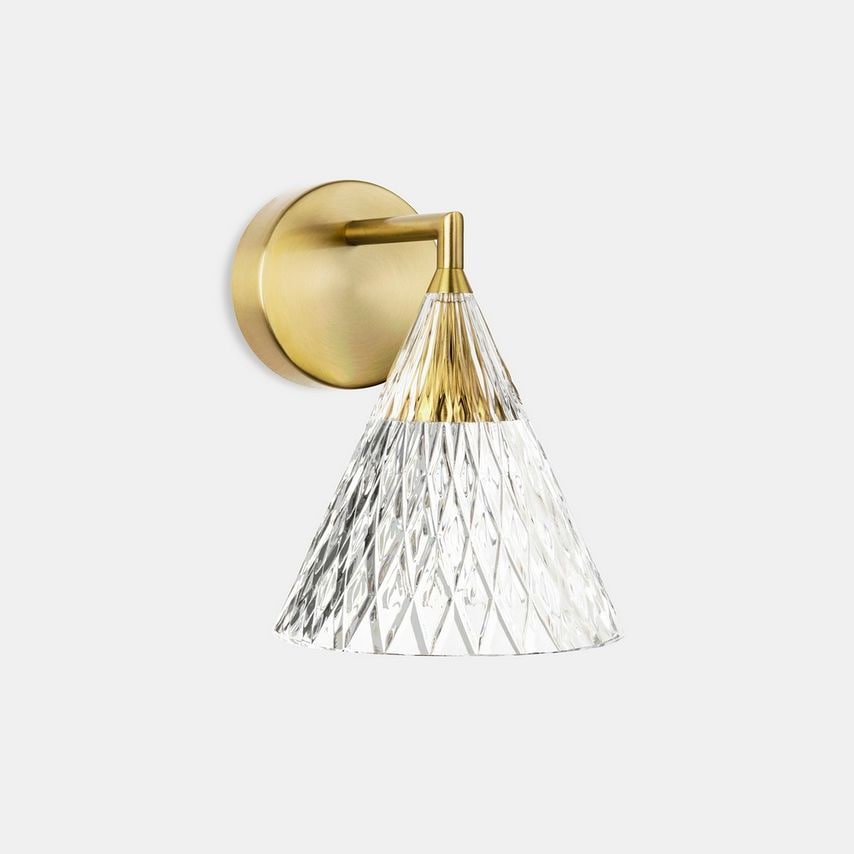 Leds C4 Lighting Veneto Led Glass Dome Shade Gold IP20 6.7W 2700K