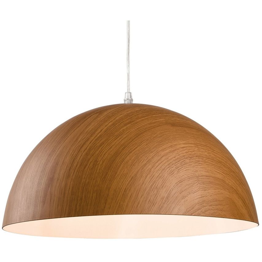 Firstlight Forest 1 Light Dome Ceiling Pendant Brown Wood, E27