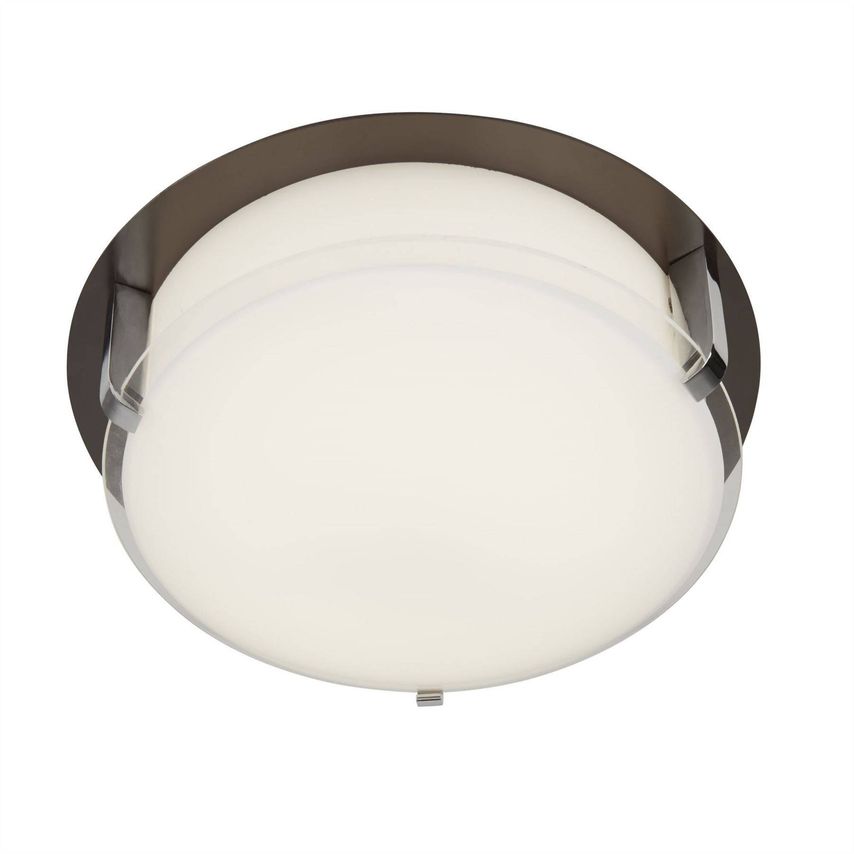 Searchlight Lighting Edinburgh Integrated Led 1 Light Flush Brown, White, Chrome