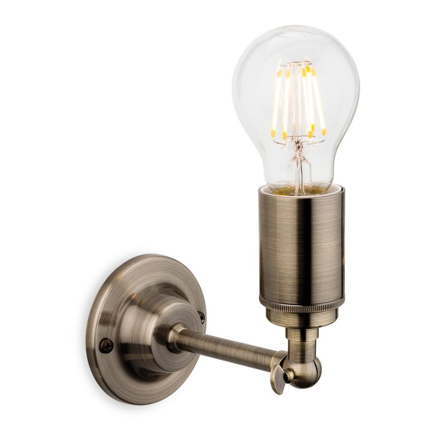 Firstlight Indy 1 Light Indoor Candle Wall Light Antique Brass, E27