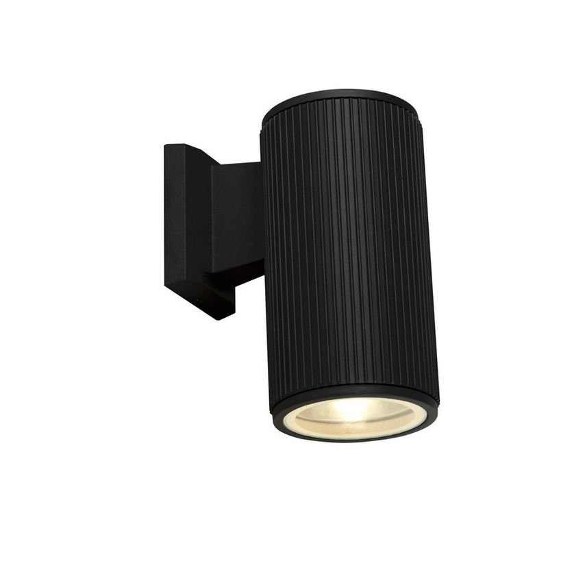 Searchlight Lighting 1 Light Wall Porch Light - Black with Clear Glass Diffuser