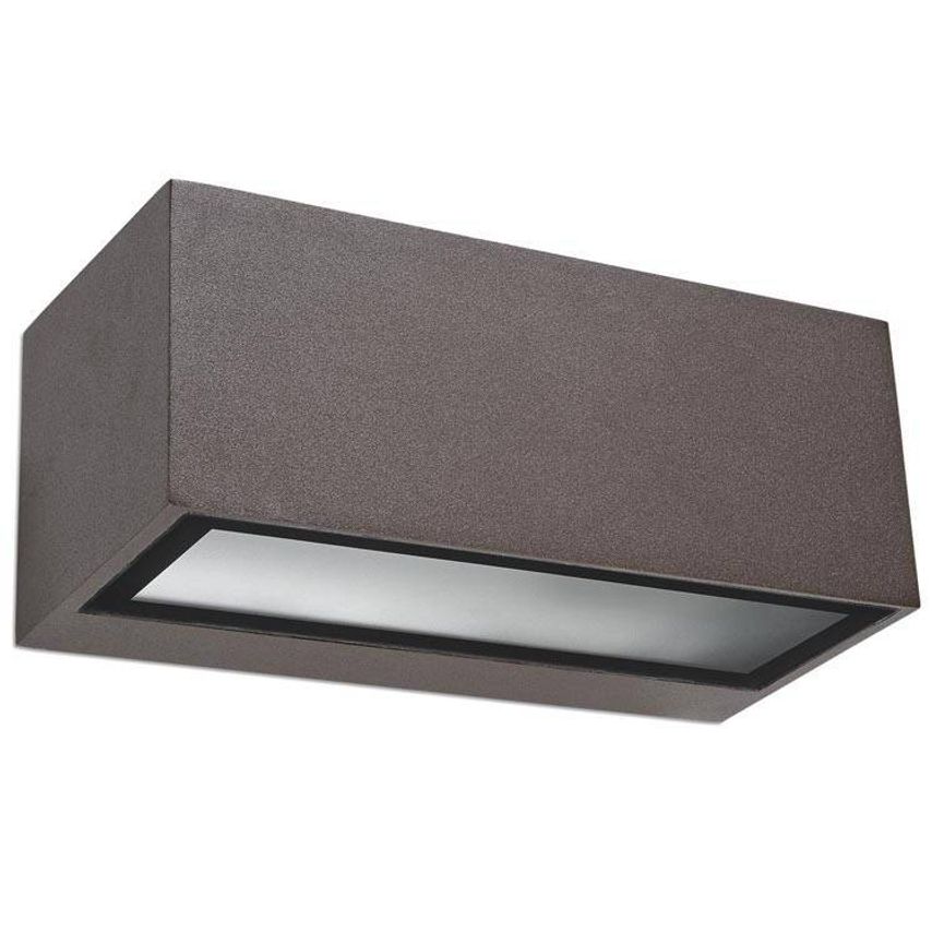 Leds C4 Lighting Nemesis Aluminium 1 Light Outdoor Wall Light Brown IP54, E27