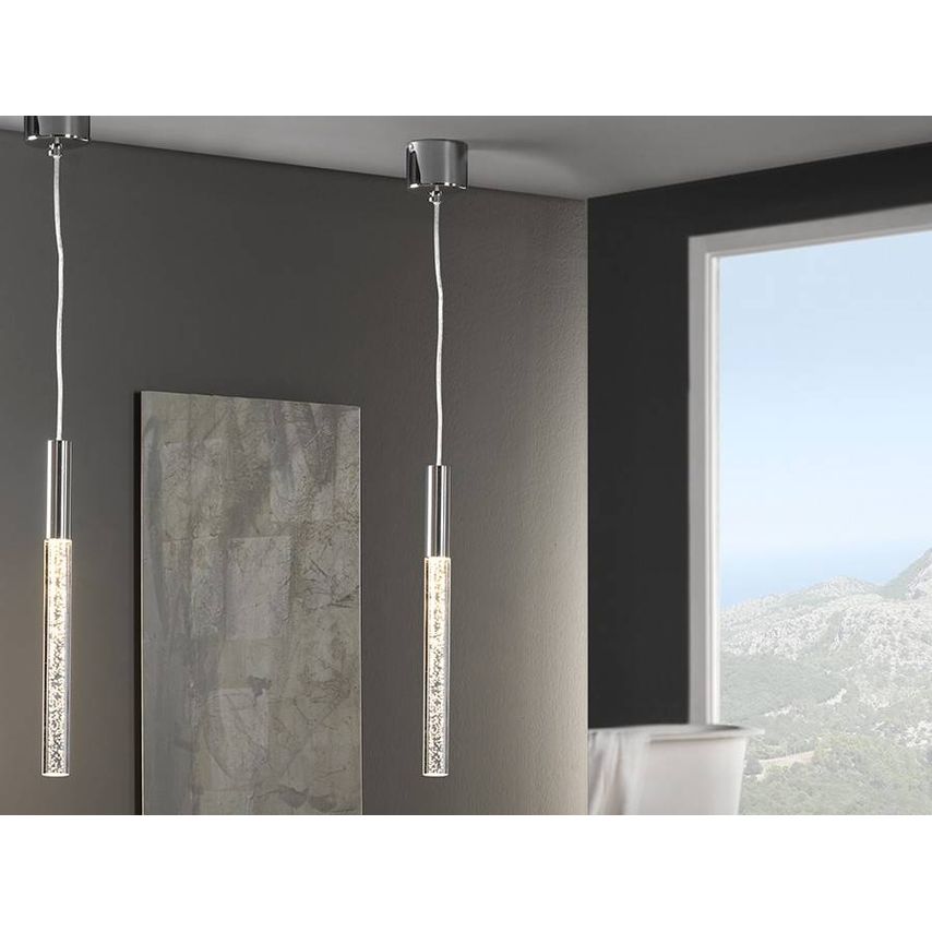 Schuller Cosmo Integrated Led Ceiling Pendant Chrome Bubble Effect