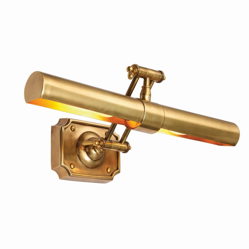 Interiors 1900 Winchester 2 Light Picture Wall Light Lamp Brass, Led E14