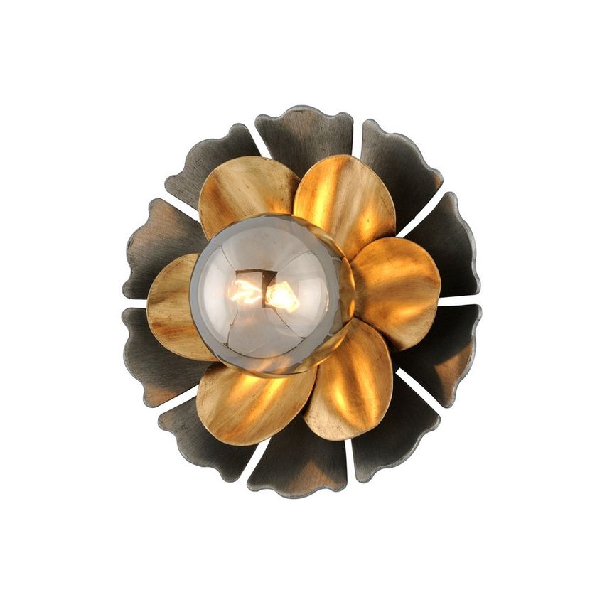 Hudson Valley Magic Garden 1 Light Wall Sconce Black Graphite Bronze Leaf - 278-