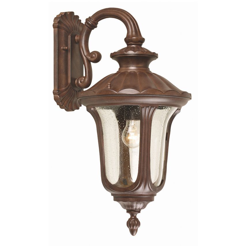 Elstead Lighting Chicago 1 Light Outdoor Medium Wall Lantern Light Rusty Bronze
