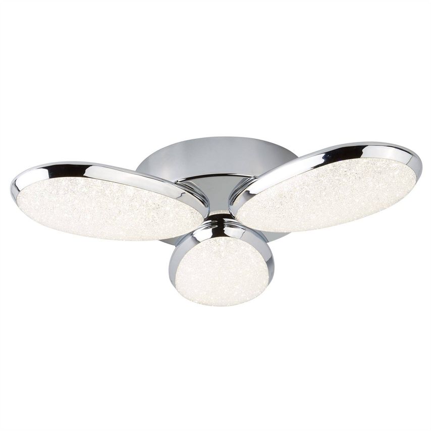 Searchlight Lighting Lori Integrated Led Flush Multi Arm Ceiling Light Chrome, W