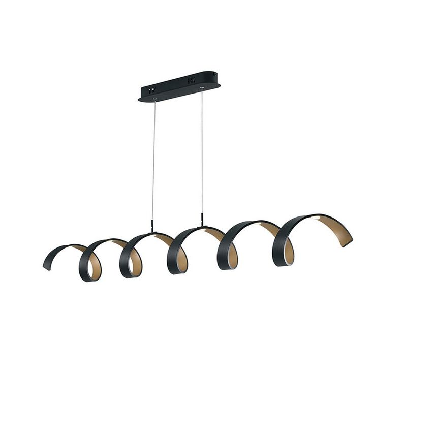 Fan Europe Helix Led Swirl Pendant Ceiling Light White, Silver 2400lm 3000K 125x