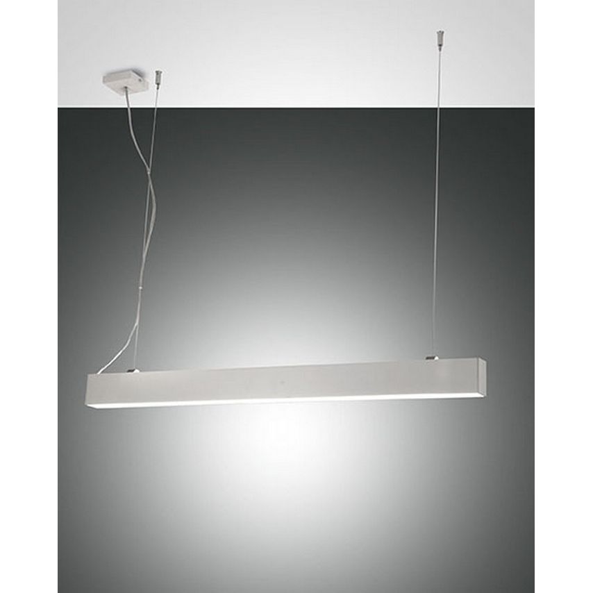 Fabas Luce Next Led Integrated Pendant Ceiling Light Light White Glass