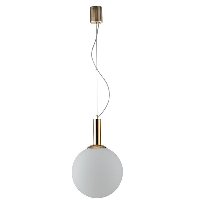 Fan Europe Hera Globe Ceiling Pendant, Gold, Opal, E27