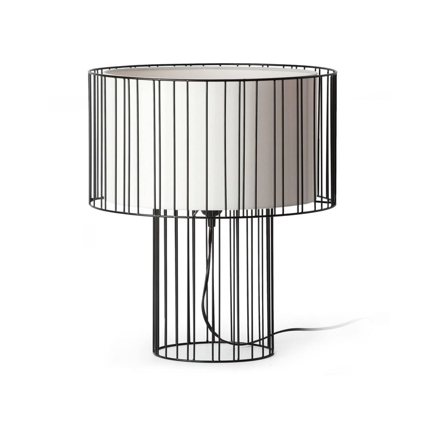 Faro Lighting Linda 1 Light Table Lamp White, Black, E27