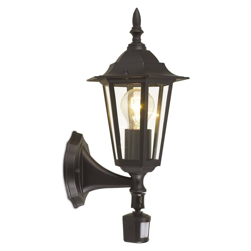 Eglo Lighting Laterna 1 Light Outdoor Wall Lantern with Pir Sensor Black IP44, E