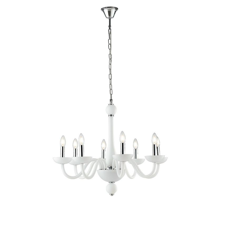 Fan Europe Alfiere 8 Light Chandeliers White 74x59cm