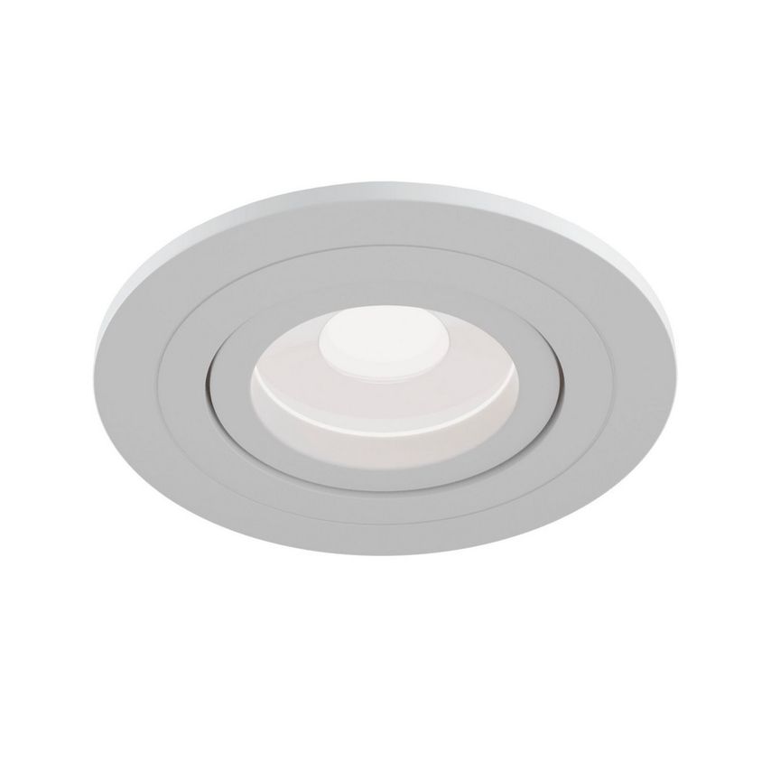 Maytoni Slim Recessed Downlight White, 1 Light, GU10