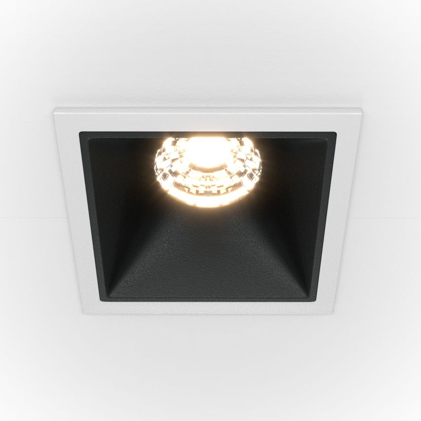 Maytoni Alfa Led Square Dimmable Recessed Downlight White, Black, 450lm, 3000K