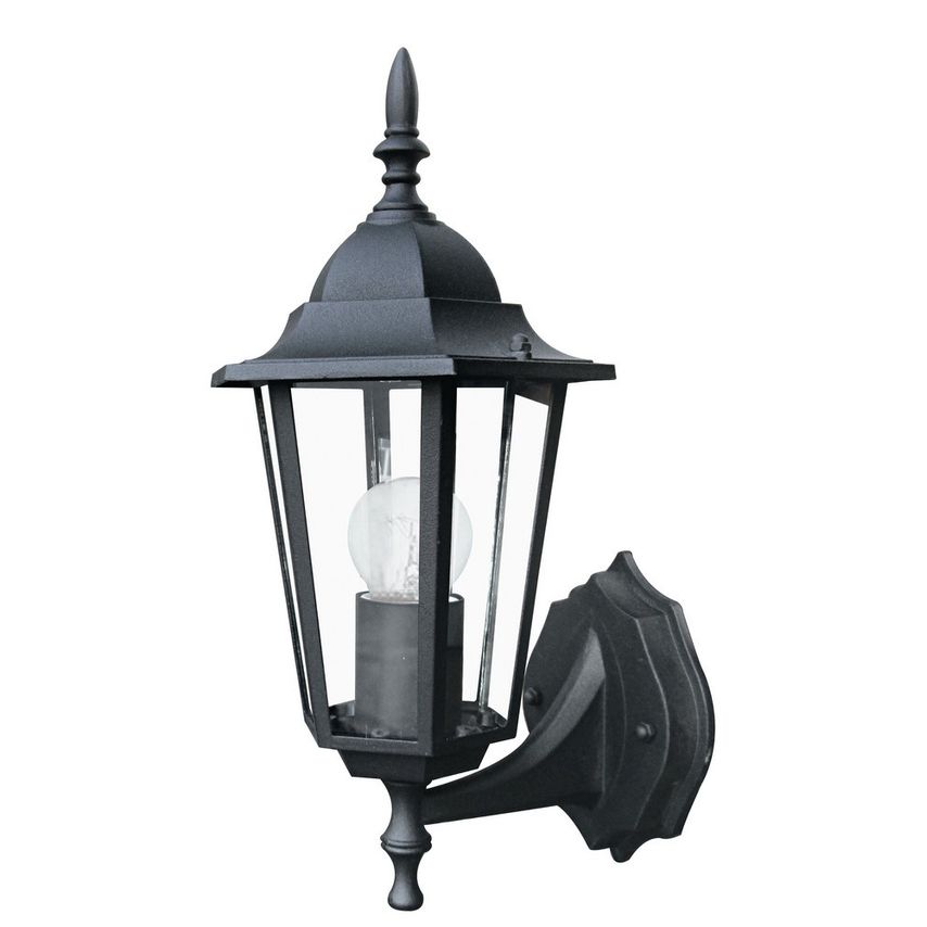 Fan Europe Milano Outdoor Up Wall Lanterns Black, IP44 20.8x36x17cm