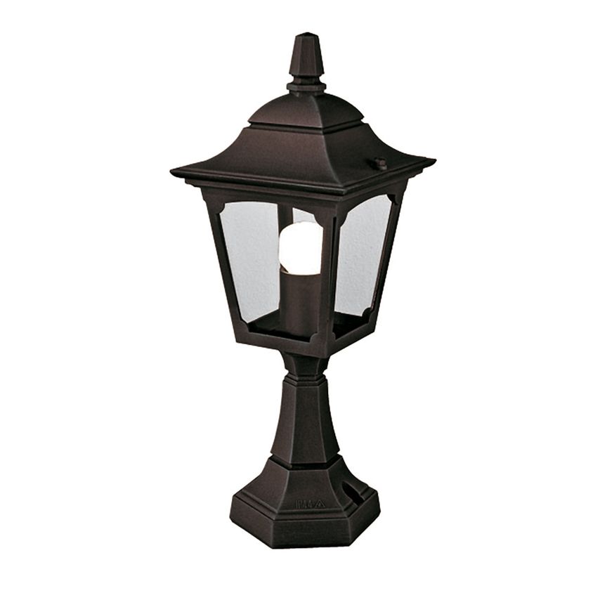 Elstead Lighting Chapel Mini 1 Light Outdoor Pedestal Lantern Black IP44, E27