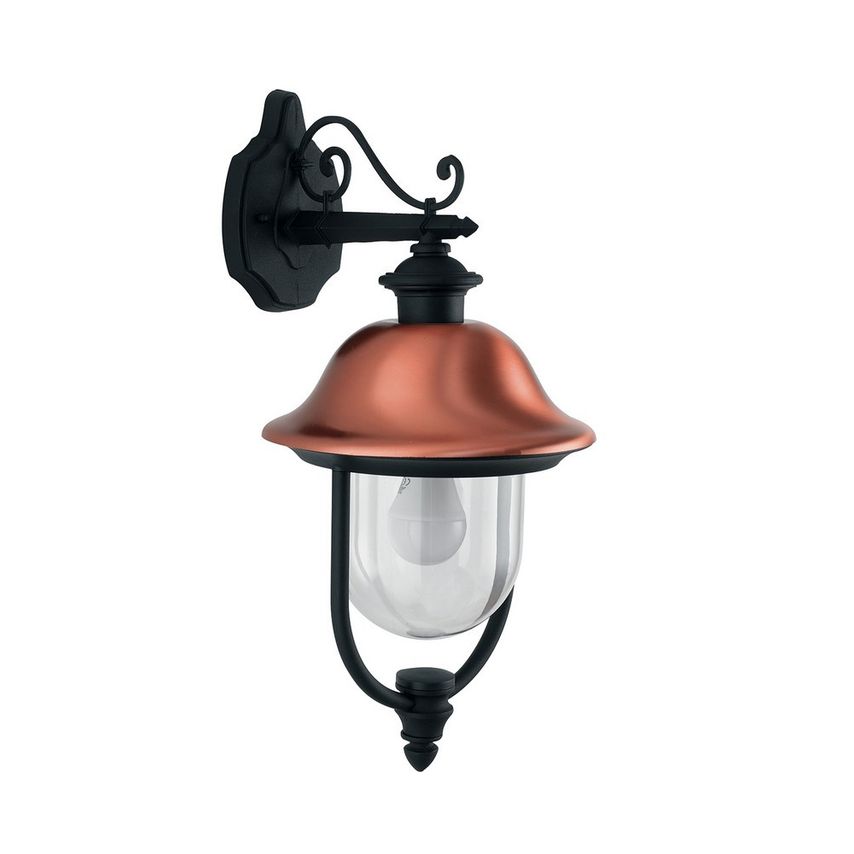 Fan Europe Venezia Outdoor Down Wall Lanterns Black, IP44 29x52.5x25cm