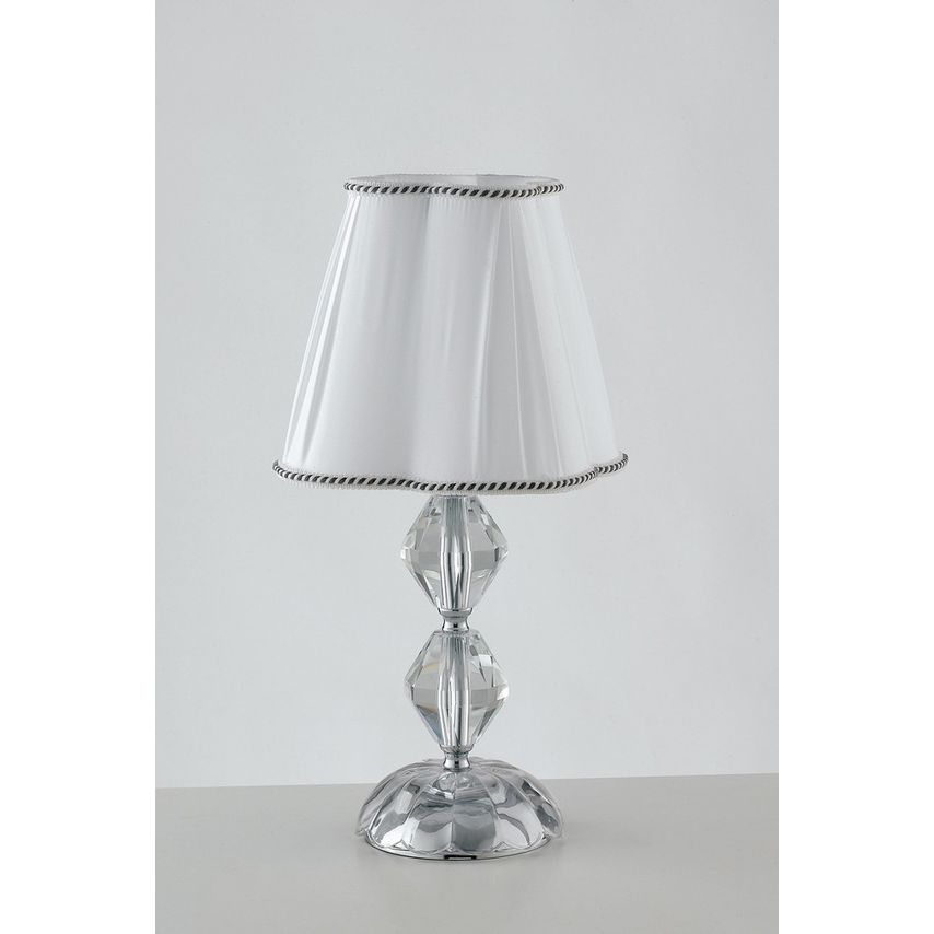Fan Europe Riflesso Table Lamp with Round Tapered Shade Chrome, Crystal 25x47cm